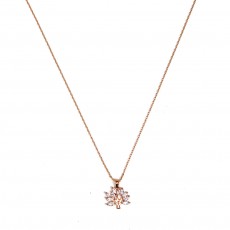 NK-Mulberry tree sparkly Necklace-Rose Gold